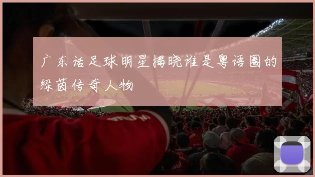 广东话足球明星揭晓谁是粤语圈的绿茵传奇人物