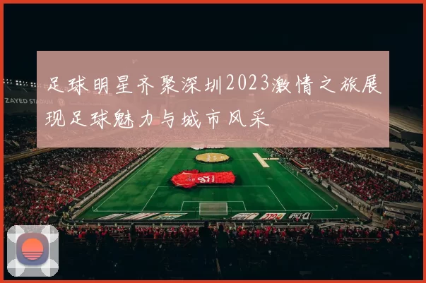 足球明星齐聚深圳2023激情之旅展现足球魅力与城市风采